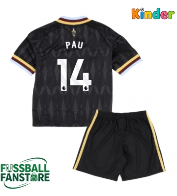 Aston Villa Pau Torres #14 Replik Auswärtstrikot Kinder 2026-27 Kurzarm (+ Kurze Hosen)